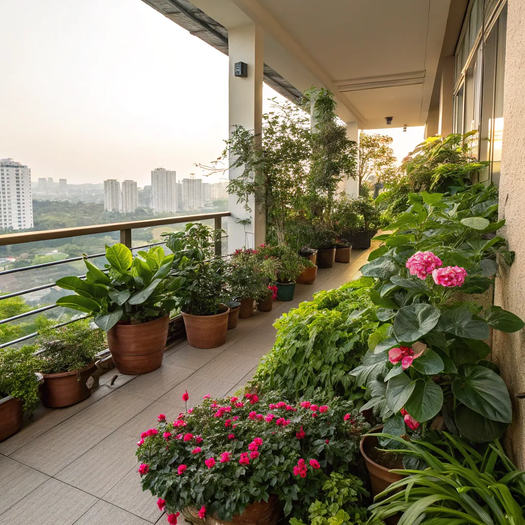 Beautiful balcony garden